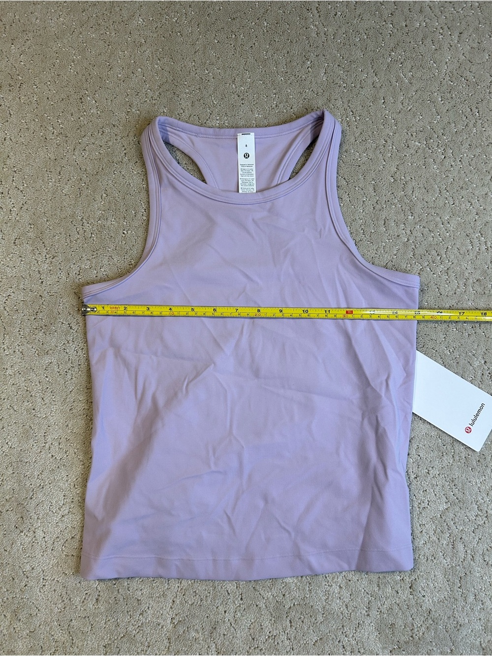 NWT Lululemon Align Waist Length Racerback Tank Top Lilac Play Size 8 - Picture 6 of 7